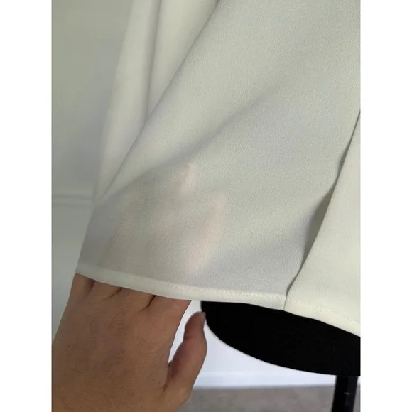 Vintage Leslie Fay Embroidered shirt Blouse off white Career Long‎ Sleeve Top - Picture 4 of 11